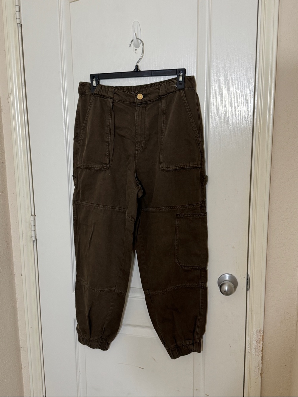 ALLSAINTS Olive Green Cargo Jogger Pants Utility Gorpcore Streetwear Sz 8 - Picture 3 of 10